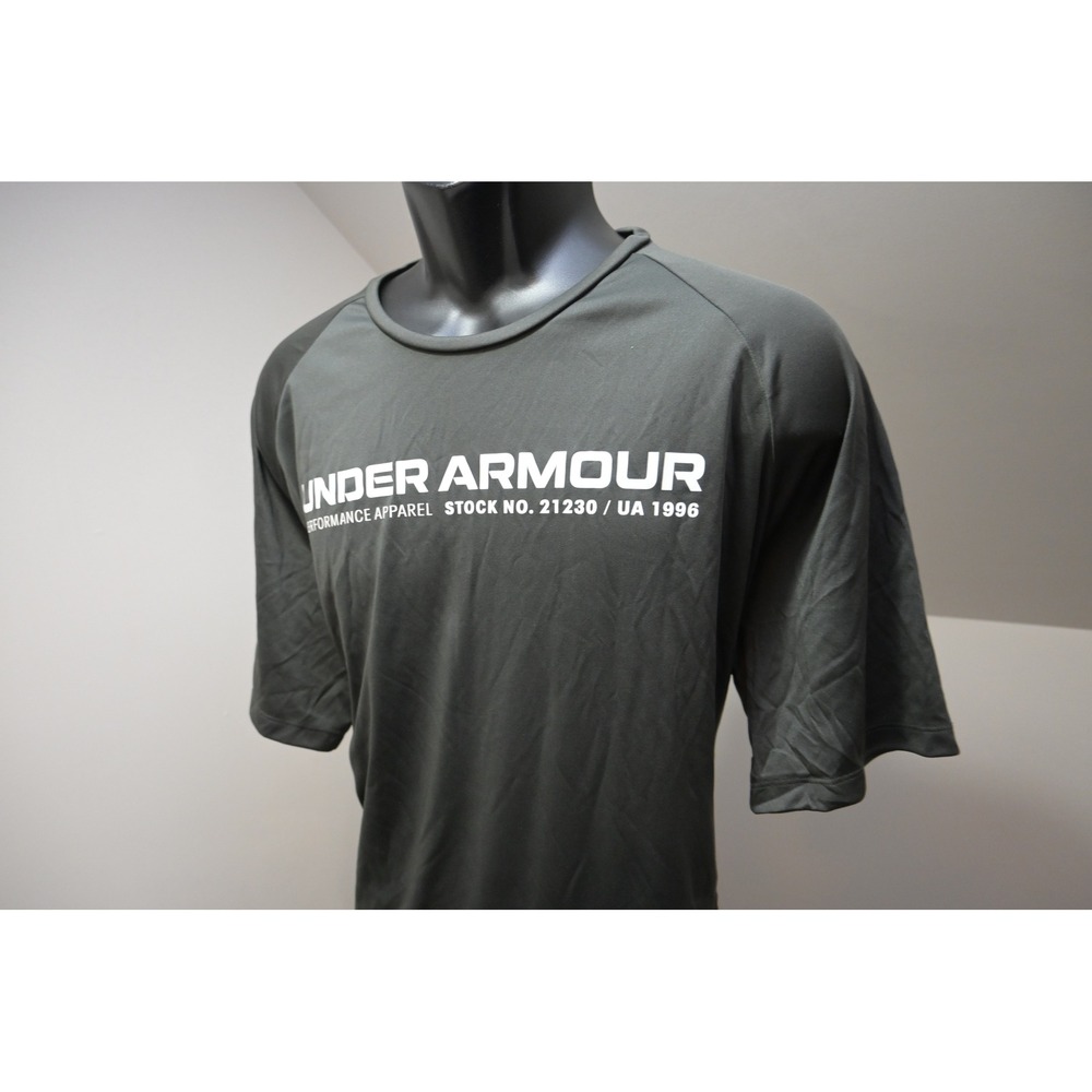 Under Armour Gym T-Shirt Mens XXL Gray Graphic Performance Loose Fit Excellent